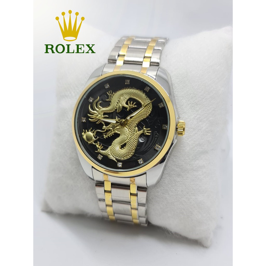 Jam Tangan Pria Rolex Naga Dragon Rantai Jackie