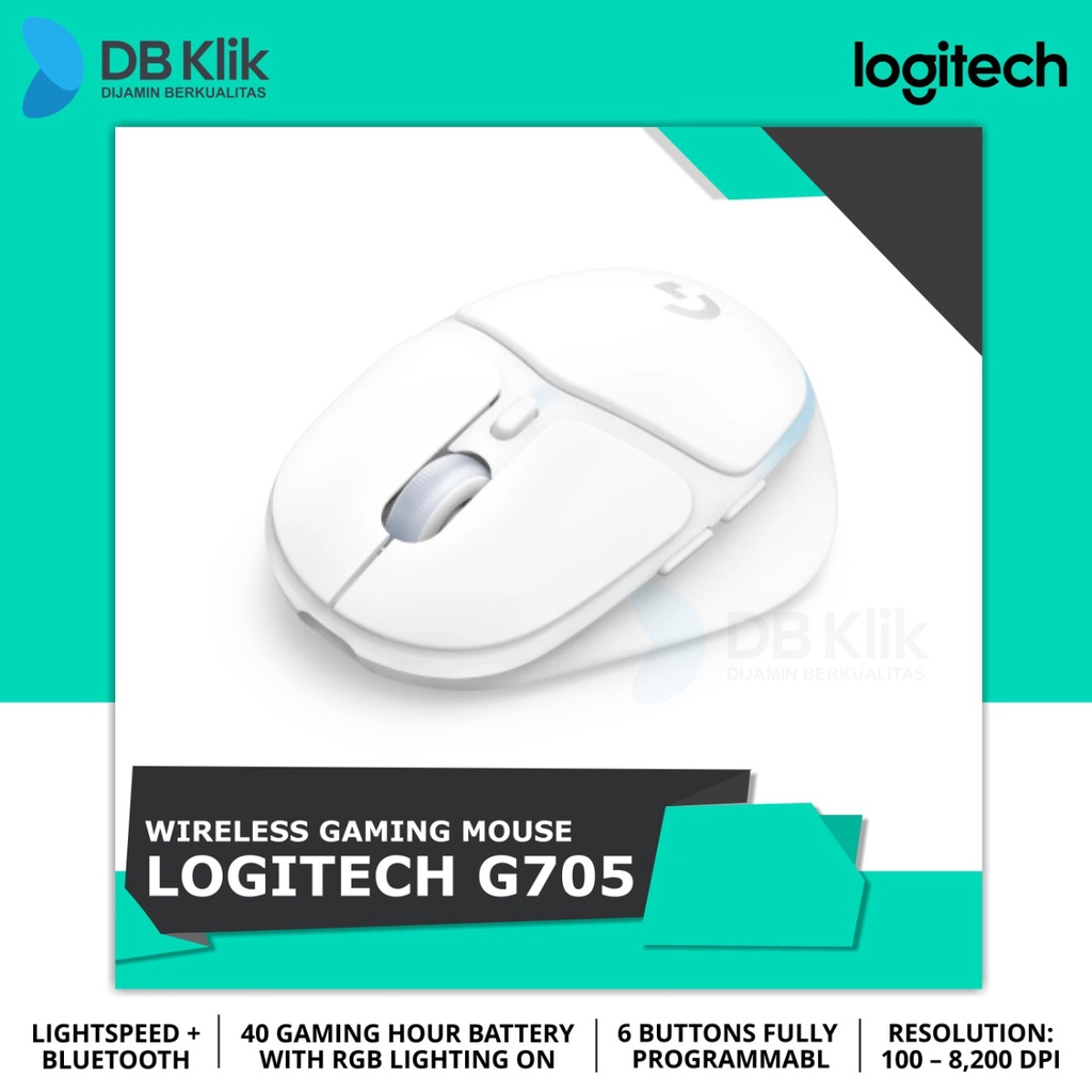 Mouse Gaming Logitech G705 LIGHTSPEED Wireless Bluetooth (910-006369)