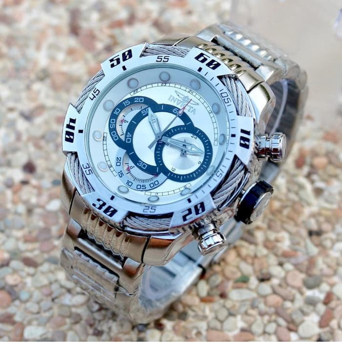 JAM TANGAN PRIA INVICTA ORIGINAL CHRONO ACTIVE ADA 2 WARNA ANALOG COWOK TERBARU BISA COD