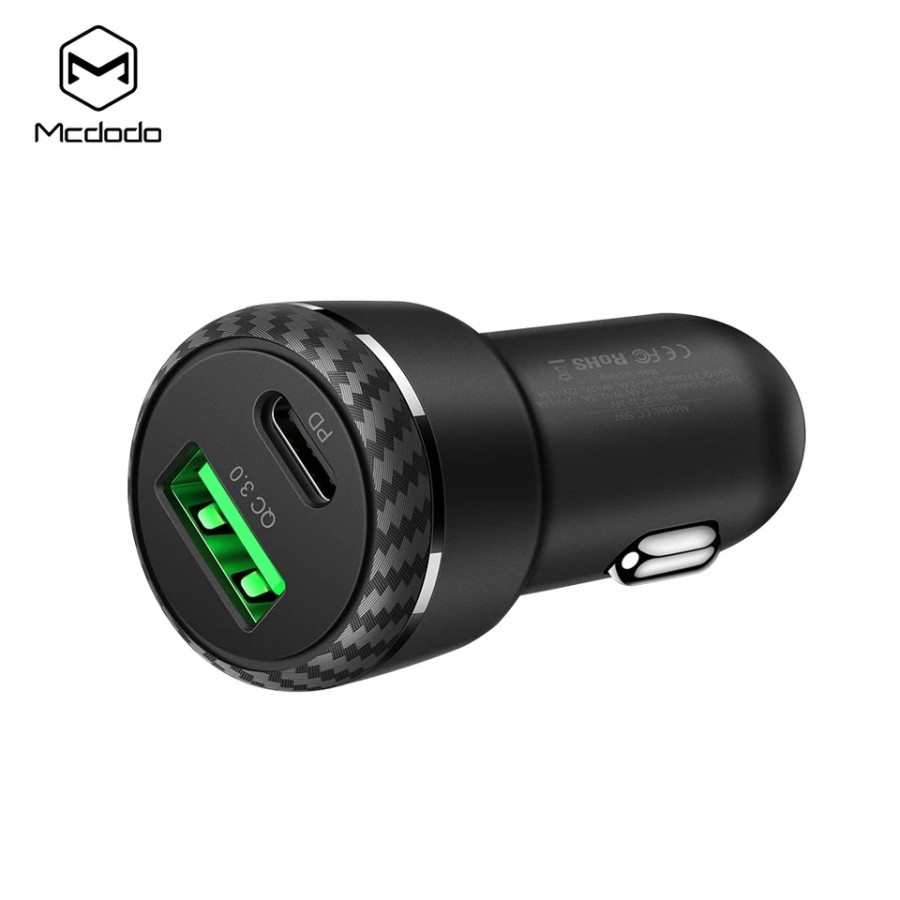 Mcdodo Car Charger 38W Quick Charger 3.0 + PD Dual Output USB-C &amp; USB