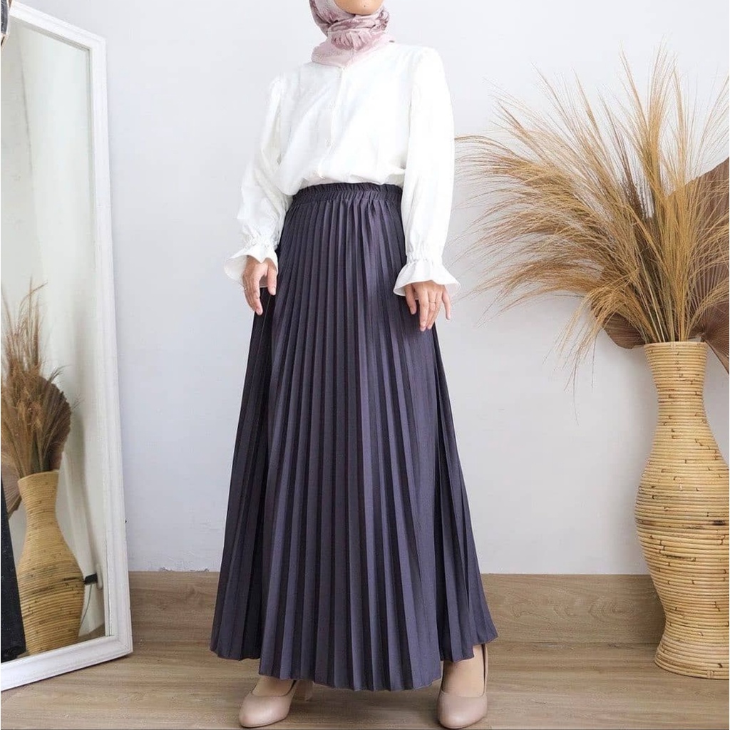 ROK PLISKET PREMIUM /ROK PANJANG MUSLIMROK MAYUNG BAHAN HYGET PREMIUM GRADE A