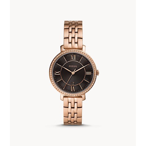 Jam Tangan FOSSIL ORIGINAL WANITA ES4723 ROSEGOLD HITAM