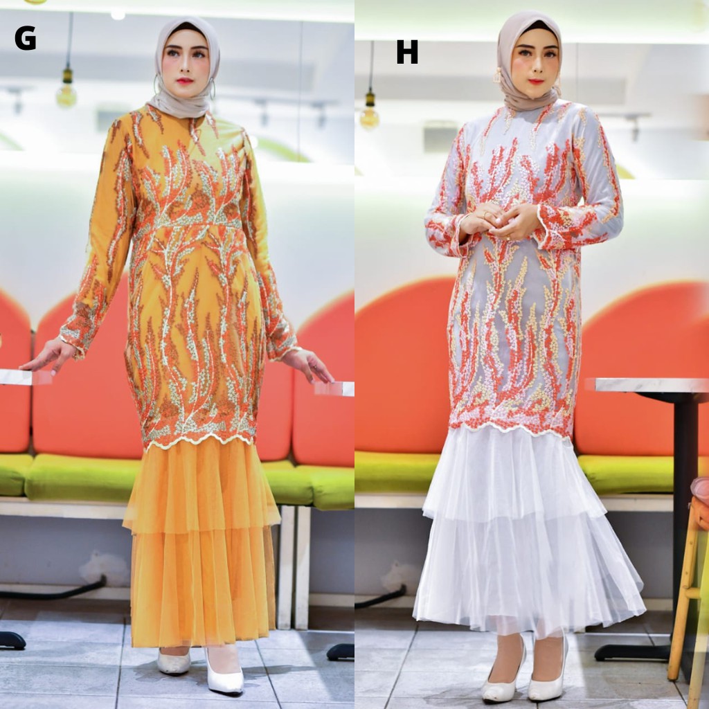 Gamis Modern Tulle Chayra Aneka Warna