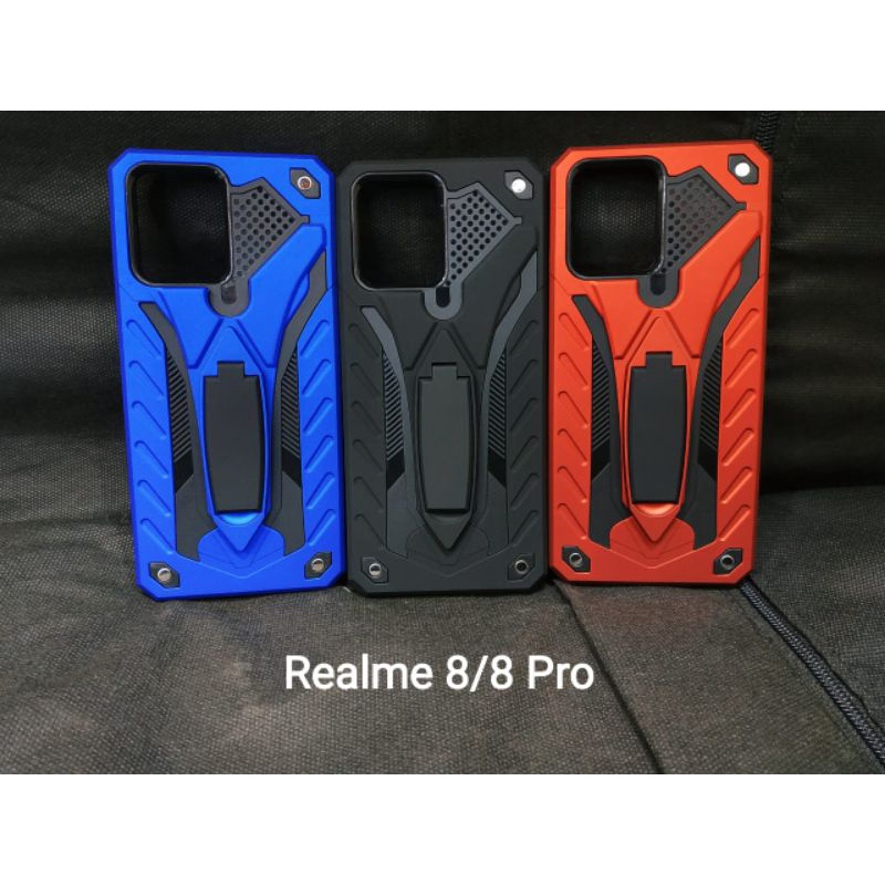 Hard Case Phantom Realme 8/8 Pro Stand iron Transformers Hard Case Robot
