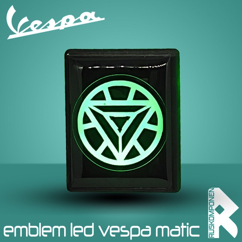 Emblem Led Vespa Matic Emblem Dasi Depan Vespa Matic Aksesoris Vespa Variasi Vespa Lampu Led Vespa