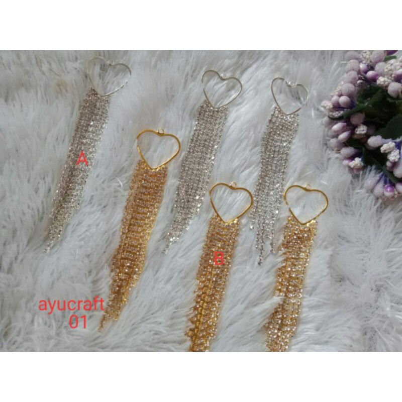 bahan juntai bros/anting 1pcs/6pcs