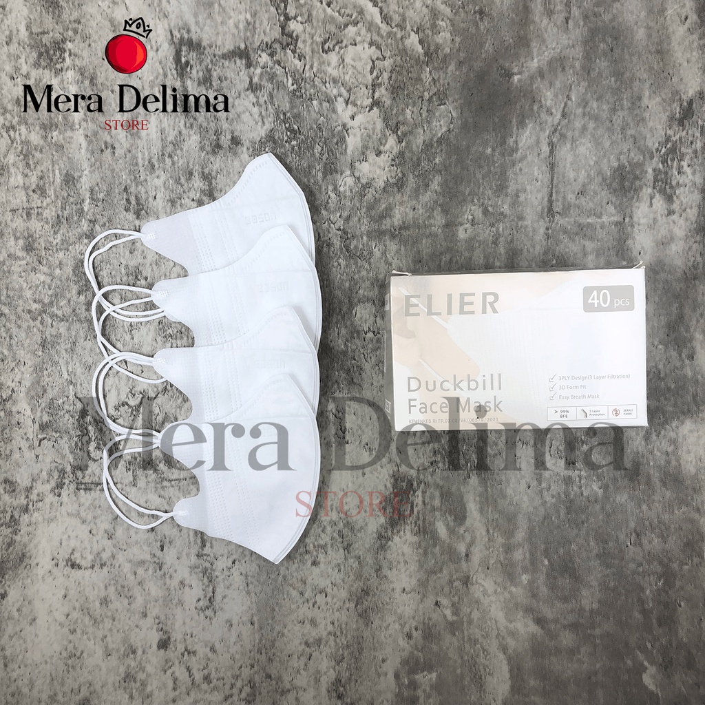 Masker Duckbill Elier 3PLY isi 40 pcs