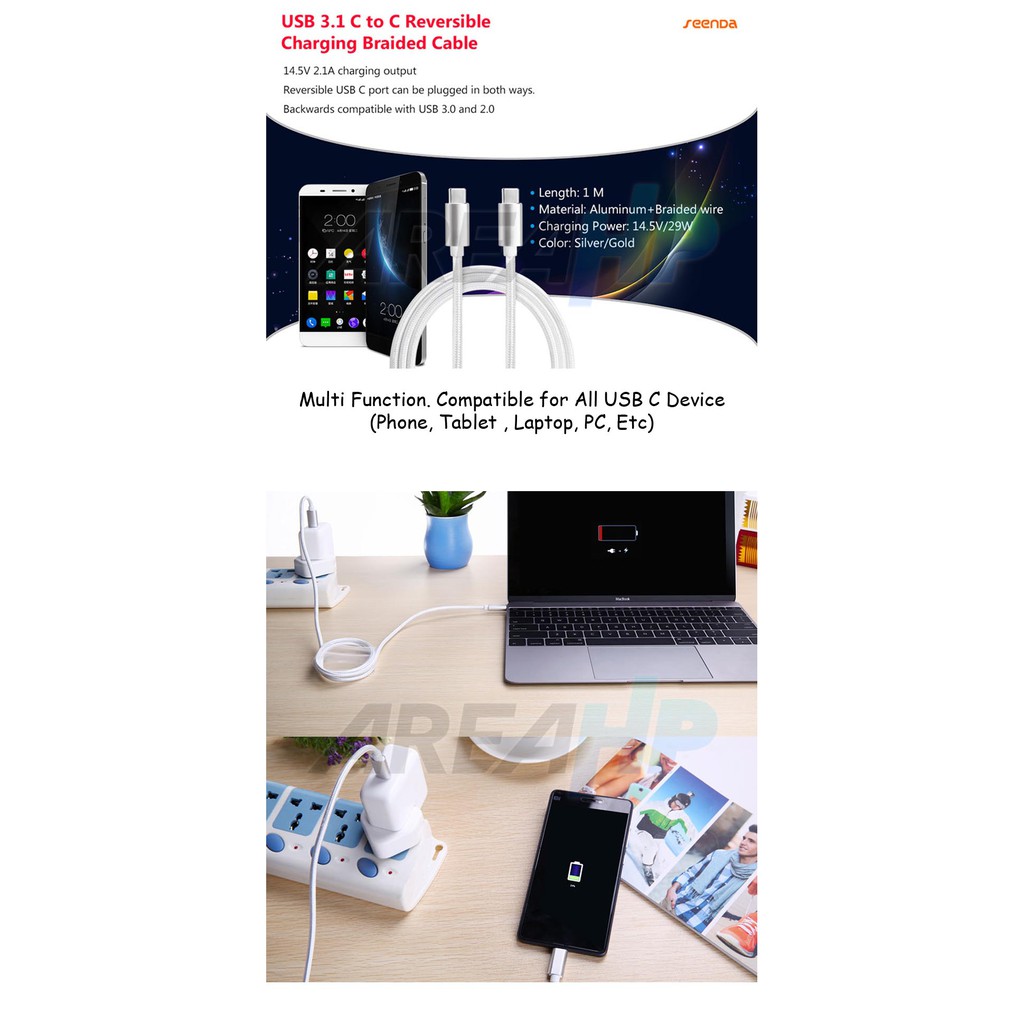 Seenda USB C to USB C Cable IPS-11C