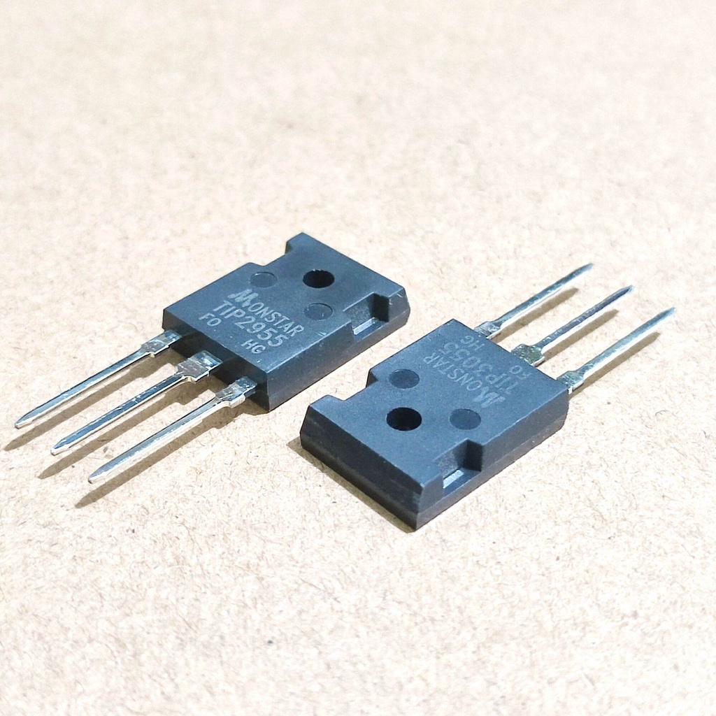 TIP 2955-3055 TIP 2955-3055 Transistor Set TIP 2955 TIP 3055 KW2 (Harga per 1Set) Monstar Biasa