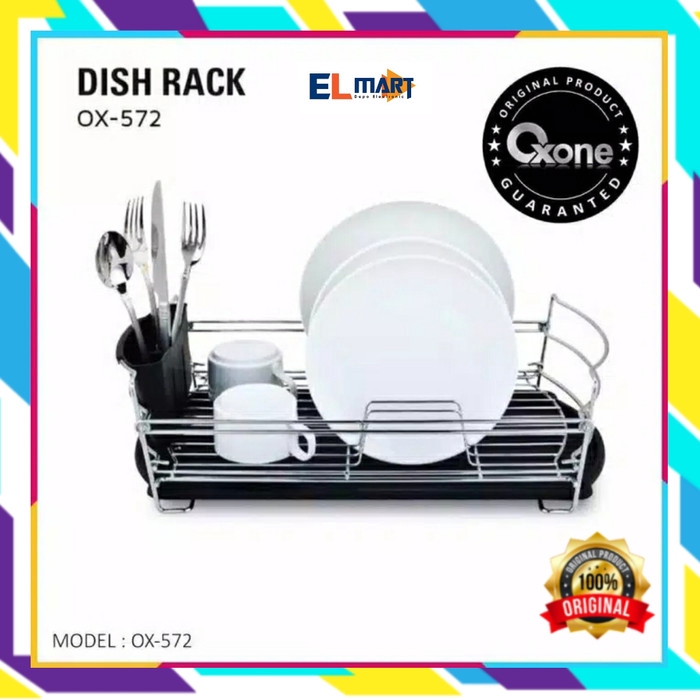 Rak Tempat Piring Sendok Plastik OXONE Eco Dish Rack OX 572 - OX572 - OX-572