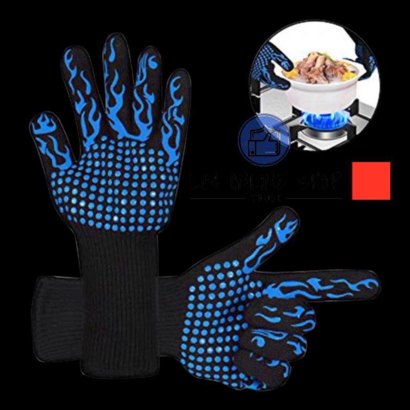 Sarung Tangan Tahan Anti Panas Oven Anti Slip Gloves Heat Resistant 500 Derajat High Quality