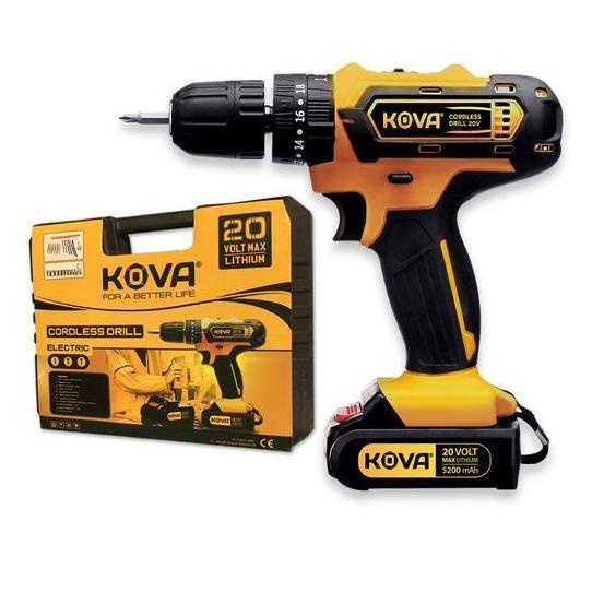 Kova Cordless Impact Drill 20 V Bor Baterai Tembok