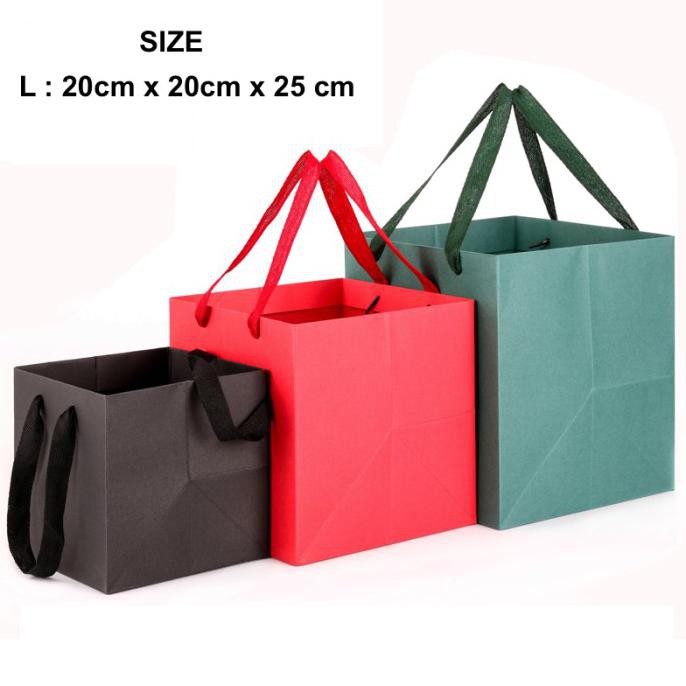 

L KANTONG BENTUK KOTAK, paper bag cookies KOTAK, PAPER BAG SERBA GUNA - Putih