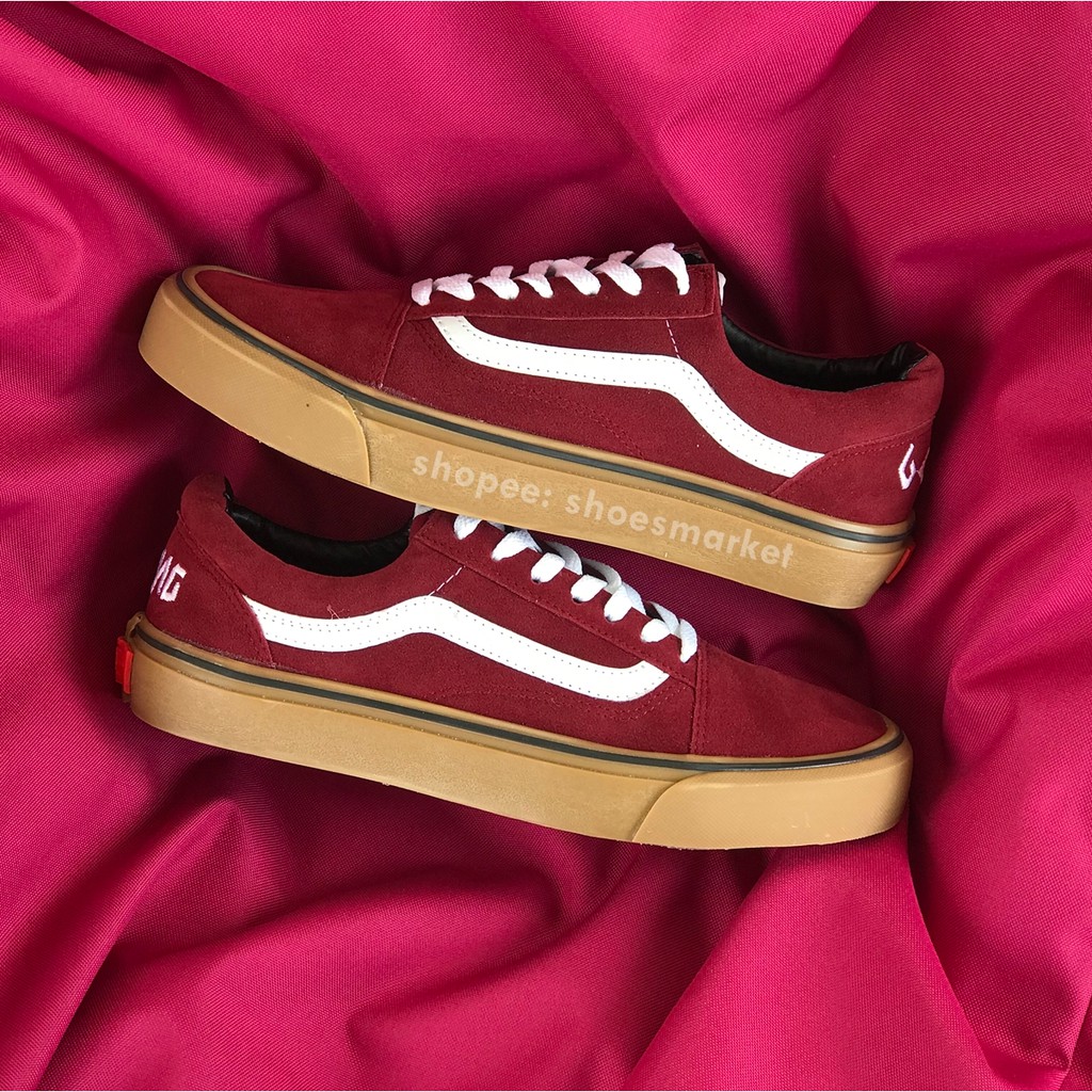 OBRAL SEPATU VANS OLDSKOOL GOLF WANG MAROON GUM