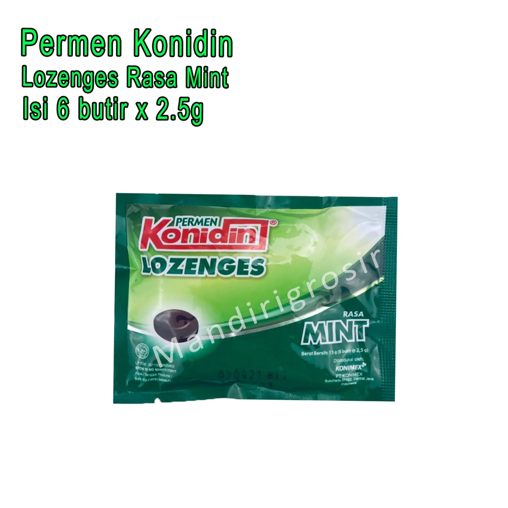 Lozenges *Permen Konidin * Rasa Mint * isi 6 butir x 2.5g