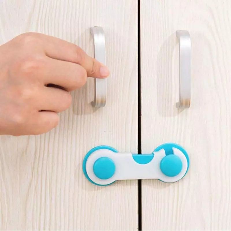 Pengaman Laci Lemari Safe Lock Pengait Pintu Penahan Kulkas Pengunci Furniture Pelindung Bayi Baby Safety Lock