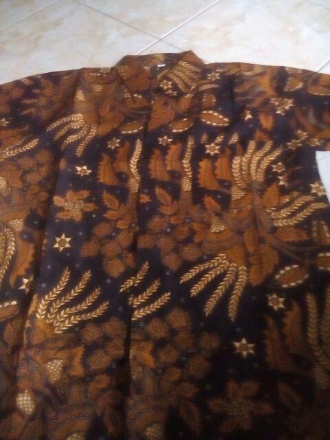 Batik Couple Keluarga Sania Ruffle Ori Ndoro Jowi Dnt Motif Manggar Coklat Rempel Bawah