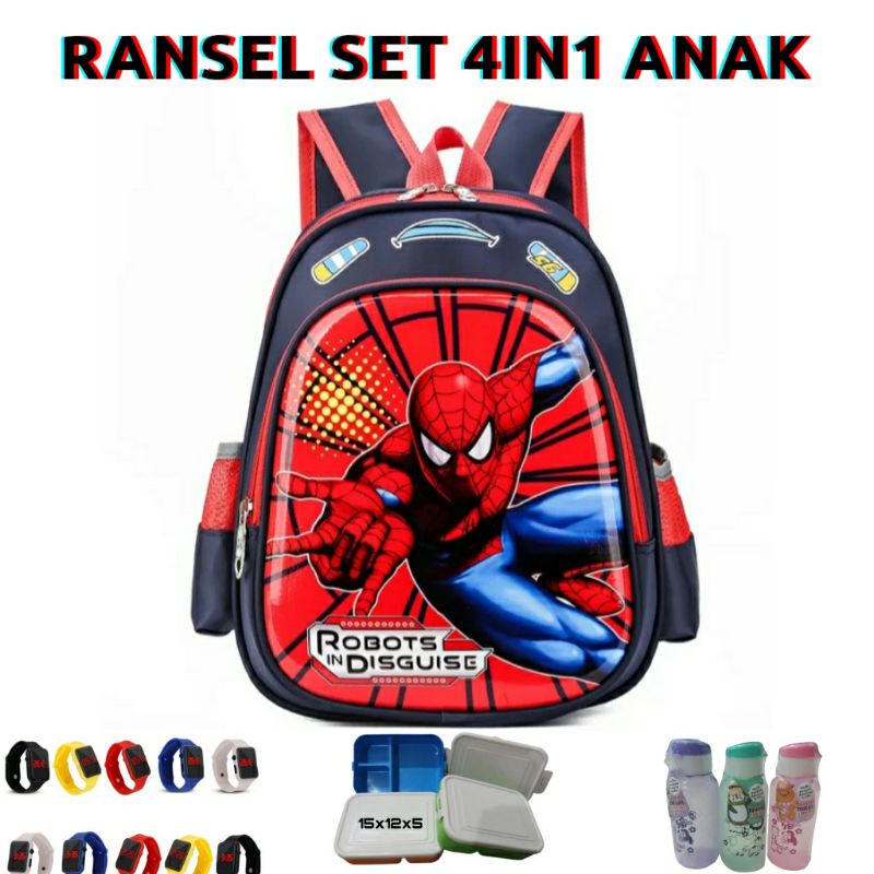 dem_sare / DS1134 - ABCD Tas Ransel Anak Sekolah Laki - Laki TK SD Paud Karakter Tas Anak Karakter Tas Ransel Anak Sekolah Backpack Mini Motif Cartoon