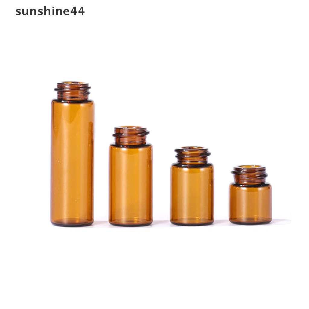 Sunshine 10pcs Botol Kaca Amber Kosong 1 / 2 / 3 / 5ml Untuk Travel