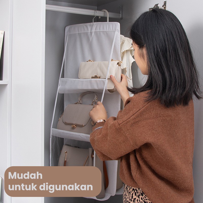 JBI-0179 Rak Gantung Penyimpanan Tas Sepatu - Gantungan Tas - Bag Storage