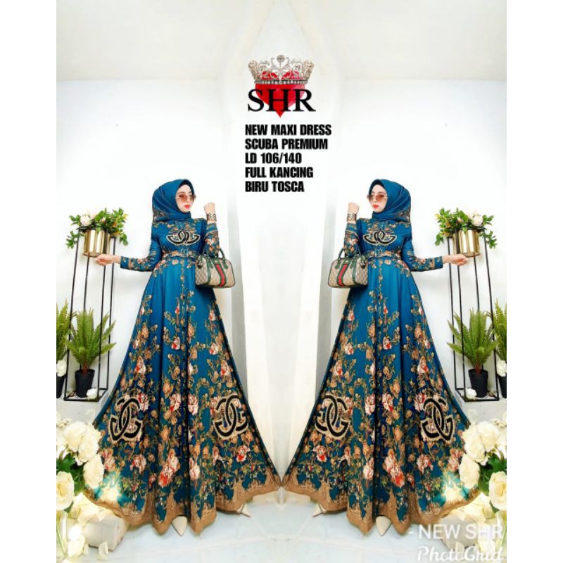 gamis shr biru tosca