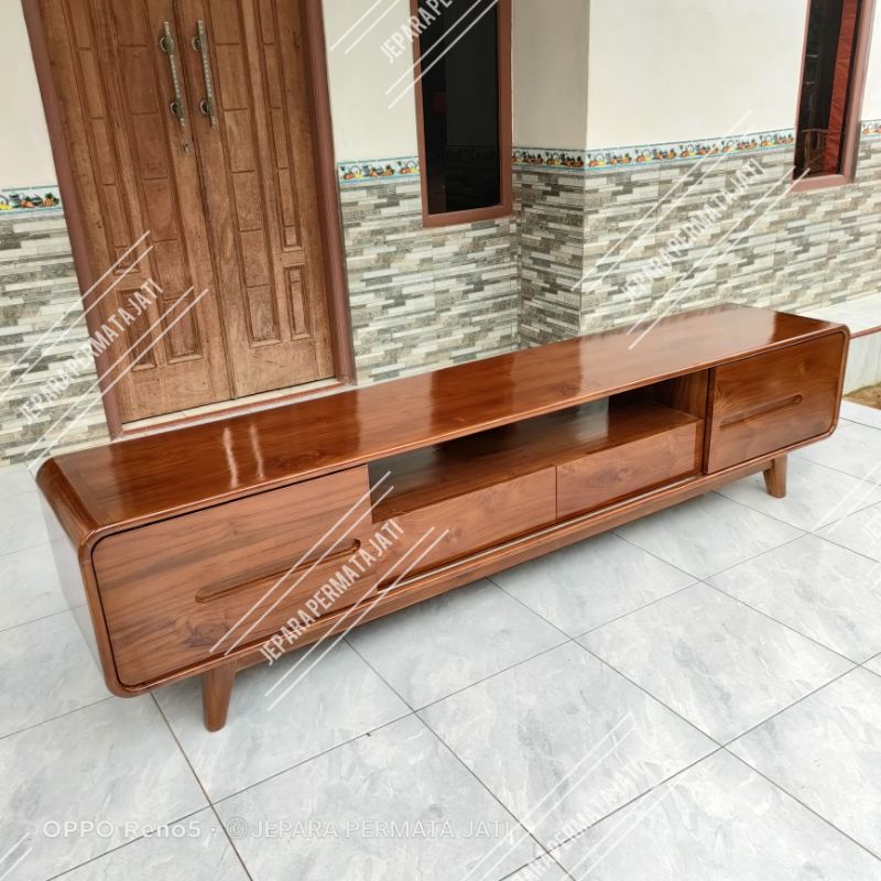 Bufet tv jati modern retro furniture jepara ( tv kabinet, meja tv, dresser )