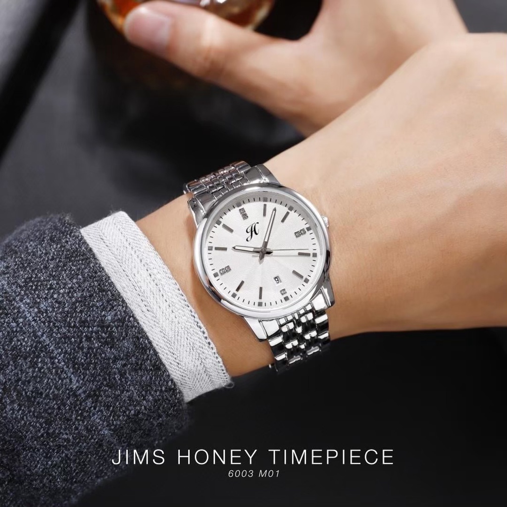 Jims Honey Jam Tangan 6003 Couple Pasangan Pria Wanita Analog Quartz Murah Branded EleganJH