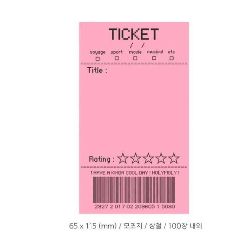 

memo/notepad TICKET lucu murah