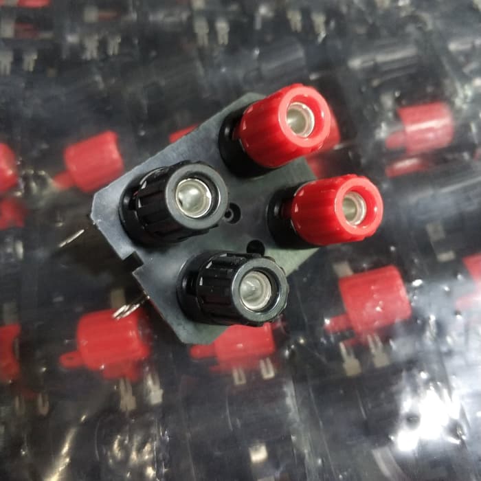 Terminal speaker amply merah hitam 4pin / terminal power untuk speaker