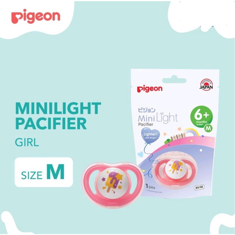 Pigeon Minilight Pacifier ukuran S/M/L - Empeng bayi