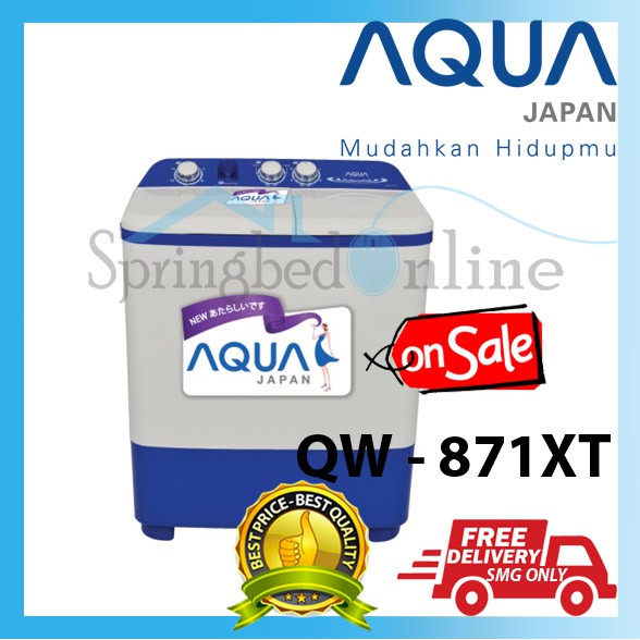 AQUA SANYO QW-871-XT MESIN CUCI TWIN TUB DUA TABUNG