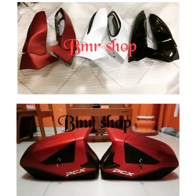 paket side box custom dan spion lipat all new pcx 150 , box samping pcx 150 , box custom pcx 150 , s