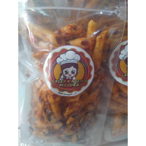 

makanan ringan/aneka Snack pedas/kriuk, potato bantet extra pedas daun jeruk
