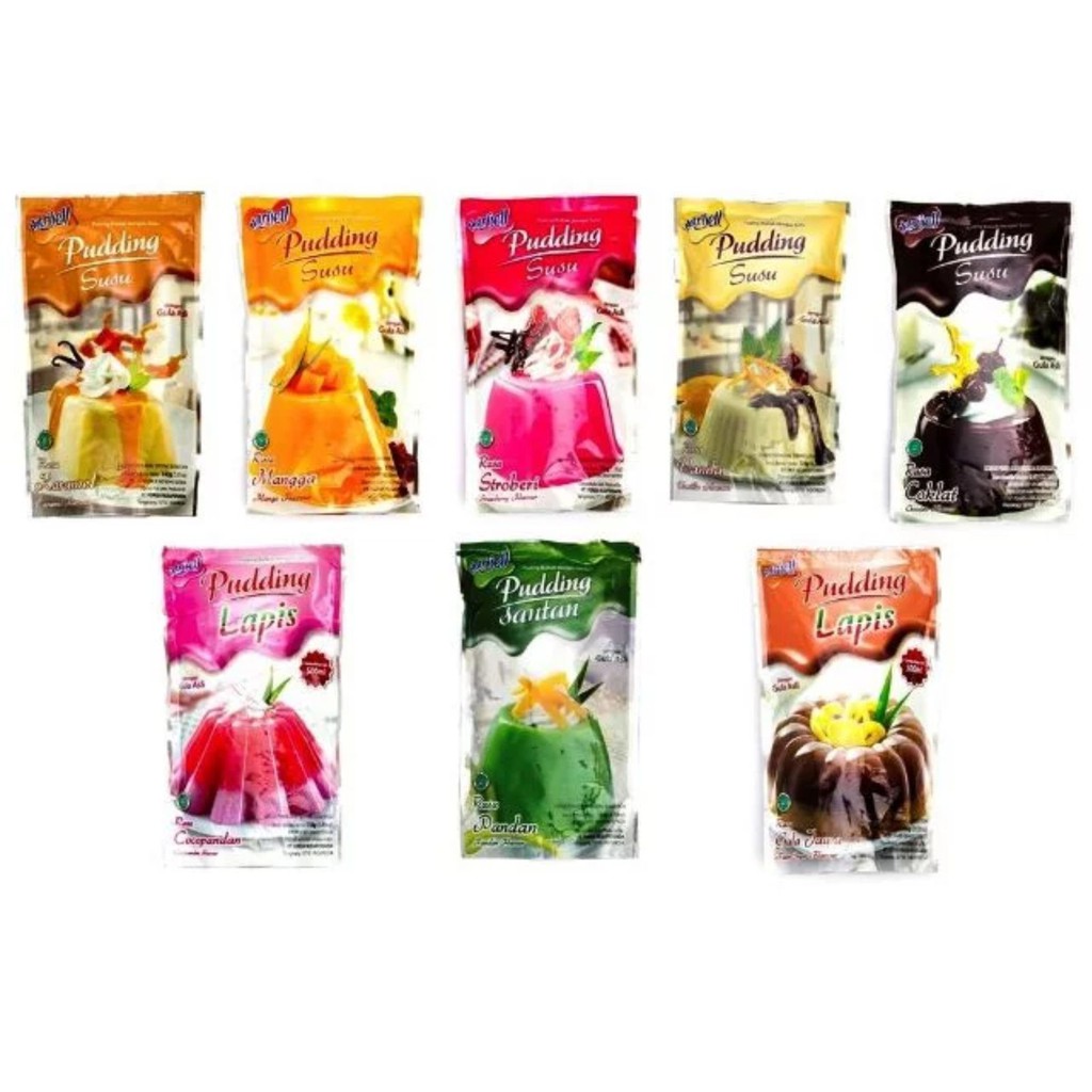

nutrijell pudding susu santan lapis aneka rasa