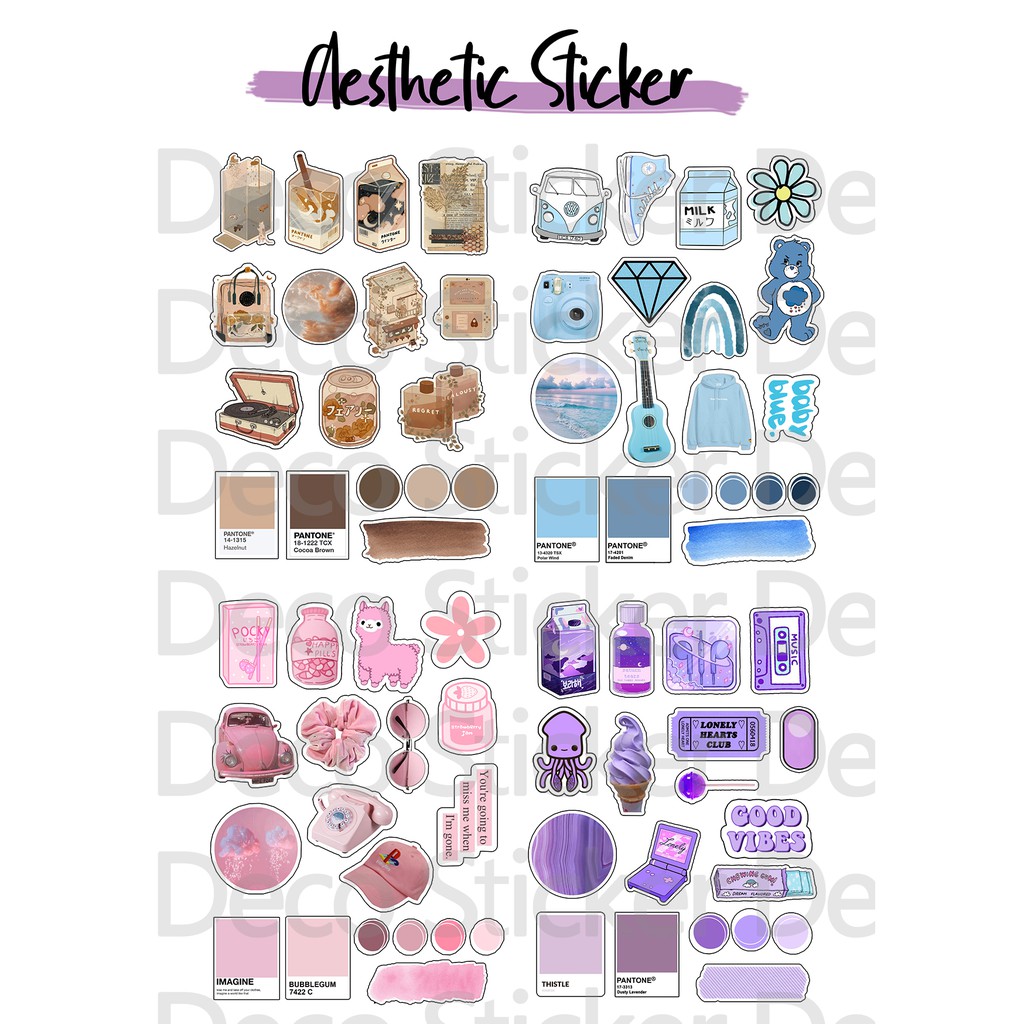 

[READY STOCK] Sticker aesthetic pack/Sticker Tumblr/Sticker lucu