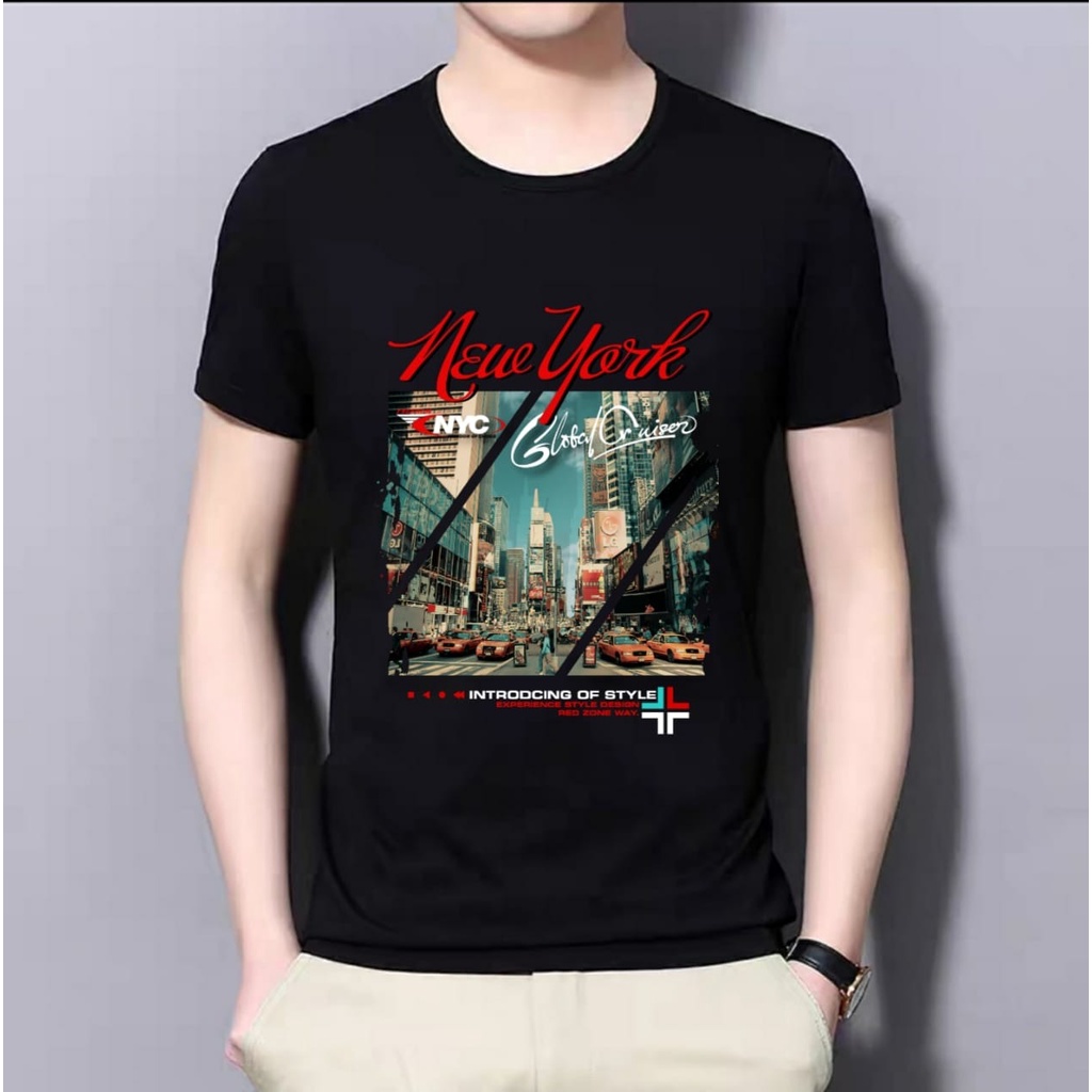 MUKZHOP / COD / Kaos OBLONG NEWYORK / kaos cowok / kaos santai / baju keren