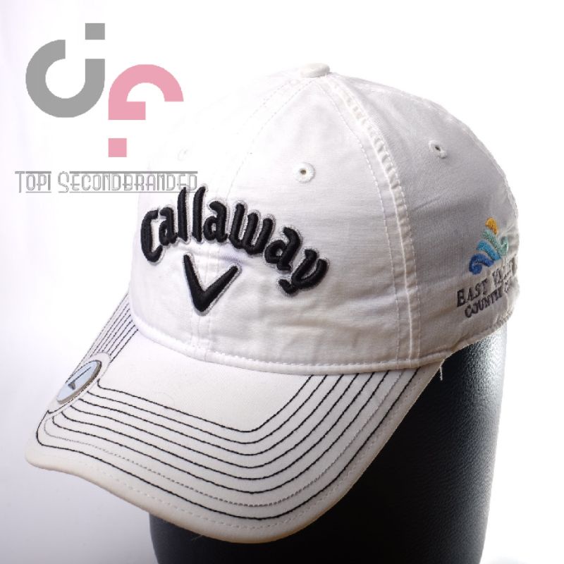 Topi Cap merk Callaway collab New Era warna putih , Prelove Bekas Second Original