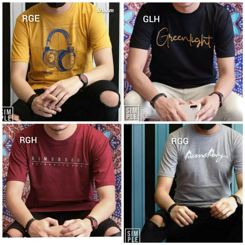 BOMBBOOGIE KAOS PRIA LENGAN PENDEK