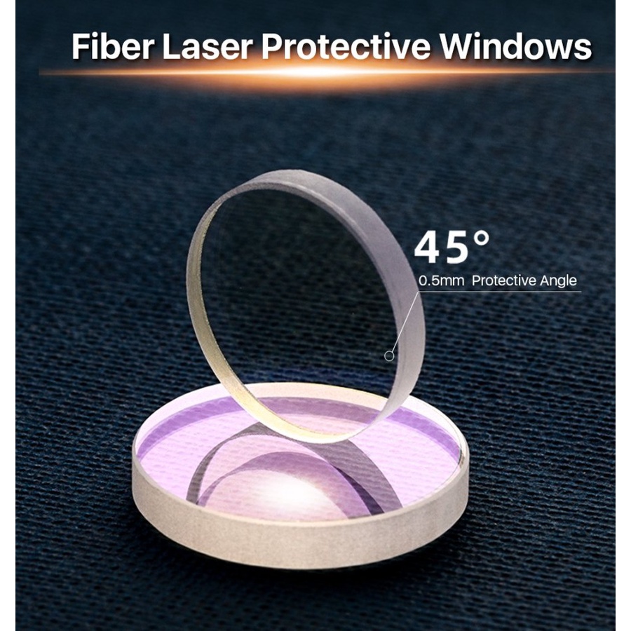 Fiber Cutting Protective Windows Lens JGS1 Fused Silica with Coating - D29.7 T4.7