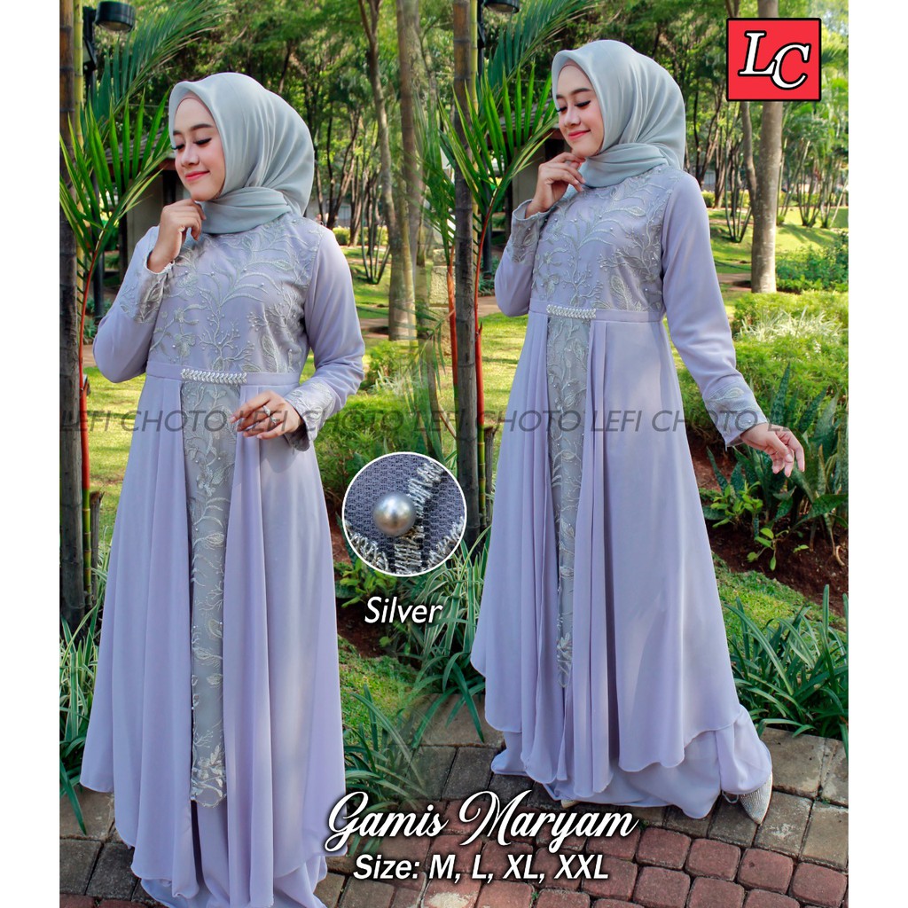 Kebaya Gamis maryam Lima Pilihan Warna