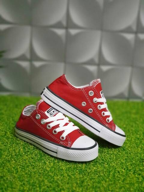 SEPATU CONVERSE ANAK LAKI LAKI &amp; SEPATU ANAK PEREMPUAN SEPATU SEKOLAH ANAK WARNA MERAH