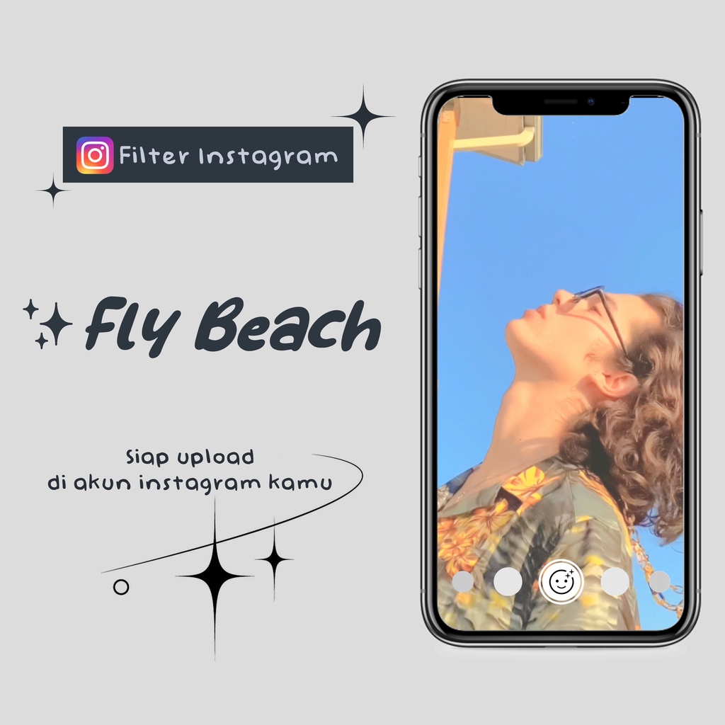 FILTER INSTAGRAM - FLY BEACH ( by @username kamu &amp; Nama Filter Bisa Diubah)