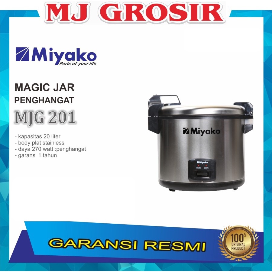 PROMO MAGIC JAR MIYAKO MJG 201 TEFLON 20 LITER MURAH PENGHANGAT