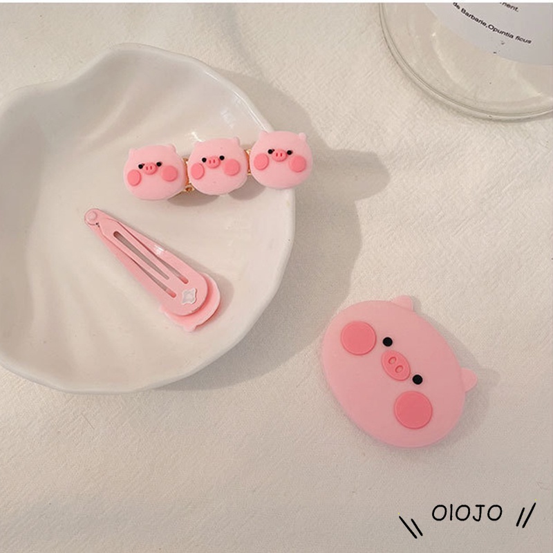 【COD】Cute Pink Piggy Hairpin Poni Rusak Rambut Aksesoris Rambut Gadis Bulang Hadiah
