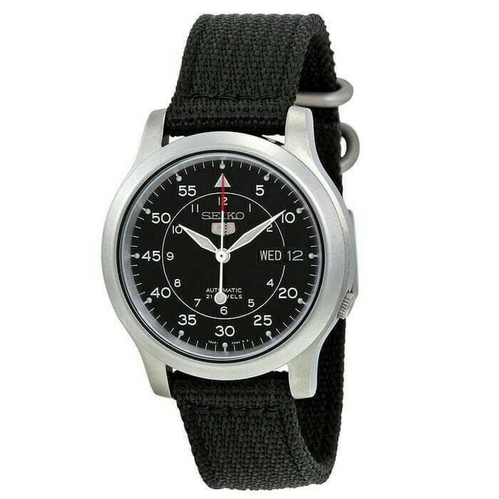 (BISA COD) Jam Tangan Seiko 5 SNK809K2 Black Military Strap Automatic Beragaransi