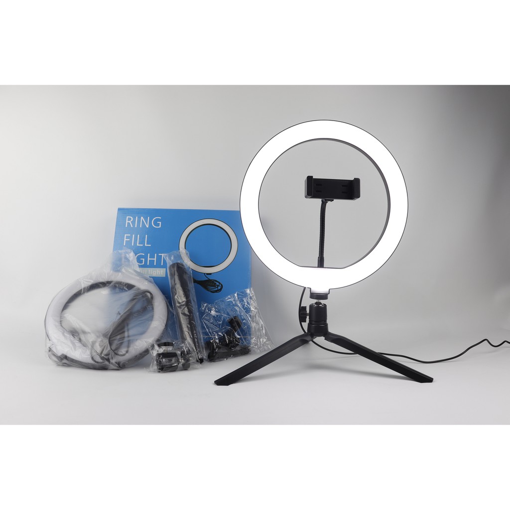 Ring Fill Light Lampu Selfie Studio Photo 20&amp;26cm With Phone Holder