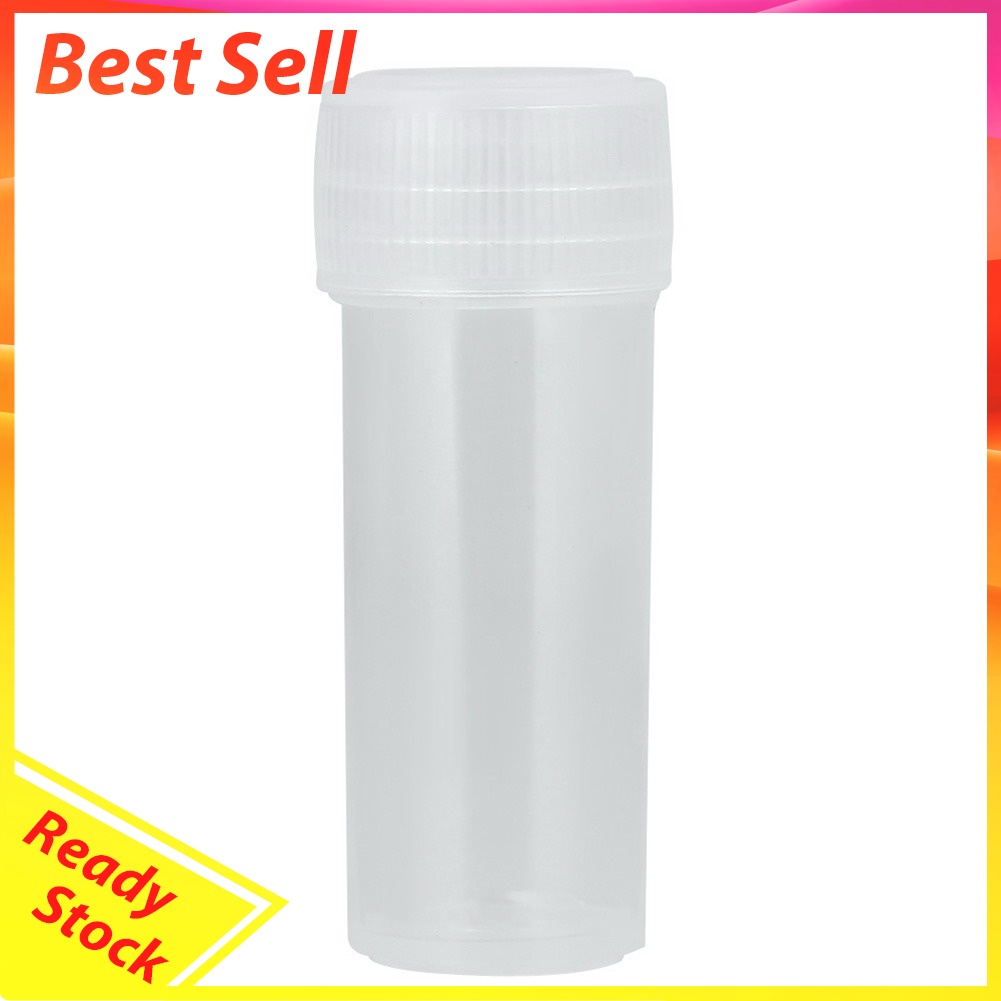 50Pcs 5g Volume Plastic Sample Bottle 5ML Small Bottle Vial Storage Contain