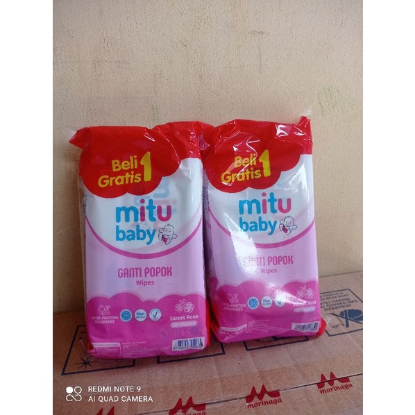 Mitu baby wipes buy 1 gey 1( stok random)