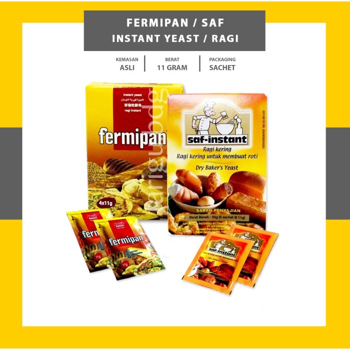 

rg201tg Ragi Fermipan 11Gr - Instant Yeast - Pengembang Roti - Ragi Instan - Fermipan Xz20X1Z11