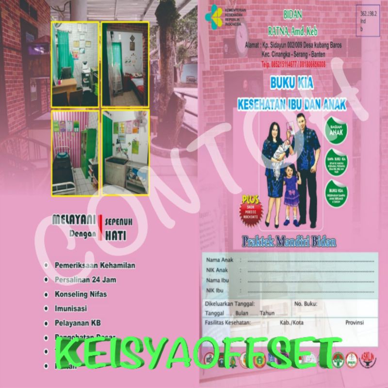 BUKU KIA TERBARU 2020 ( CUSTOM ) ada alamat bidan